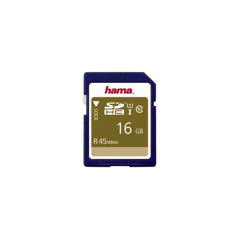 KARTA PAMIĘCI HAMA SDHC  HS GOLD 16GB UHS-I 45MB /S C10  - 1