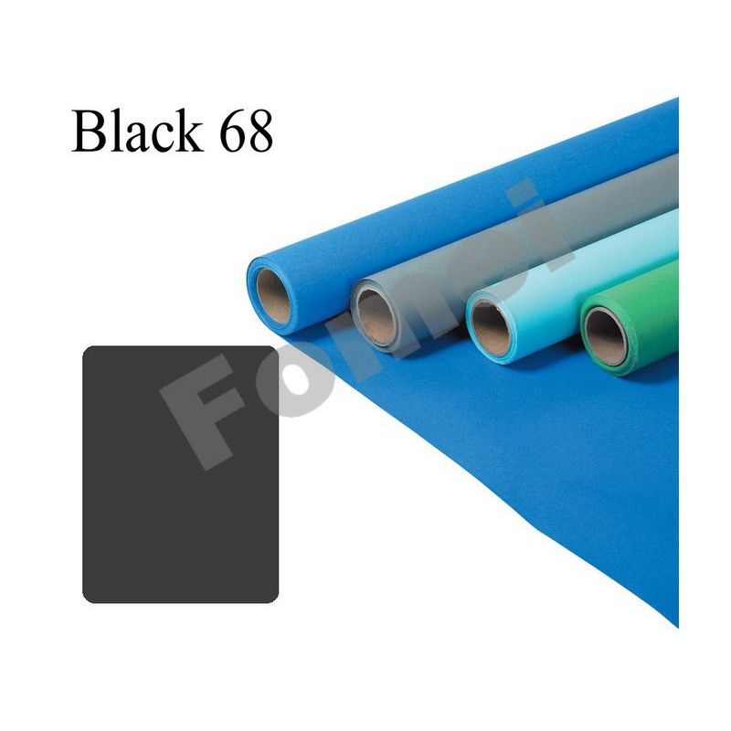 Fomei Black 68 tło papierowe czarne w 2,72 m x 11 m  - 1