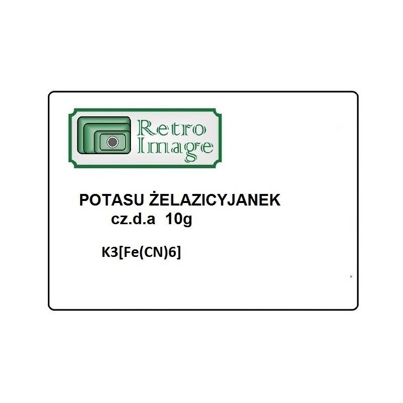 Retro-Image - Żelazicyjanek potasu 10g K3[Fe(CN)6] cz.d.a  Oczynnik do cyjanotypii  - 1