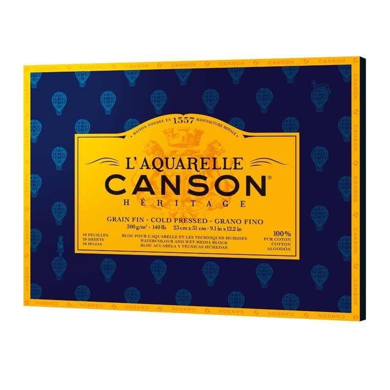 Canson® Héritage karton do akwareli 56x76 10 arkuszy Fin 300g/m2  - 1