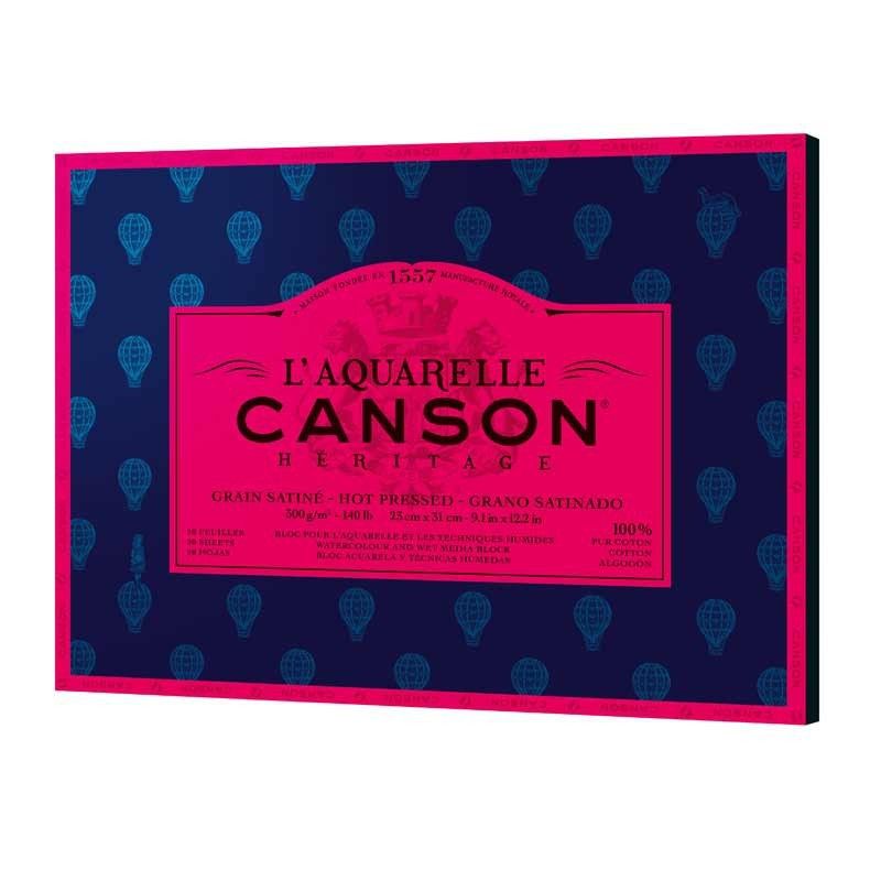 Canson® Héritage blok do akwareli 23x31/12  satyna 300g/m2  - 1