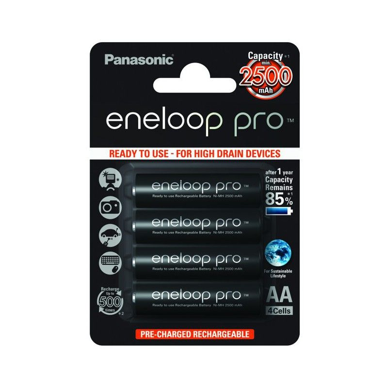 Panasonic 4x akumulatorki Eneloop PRO R6 AA 2500mAh  - 1