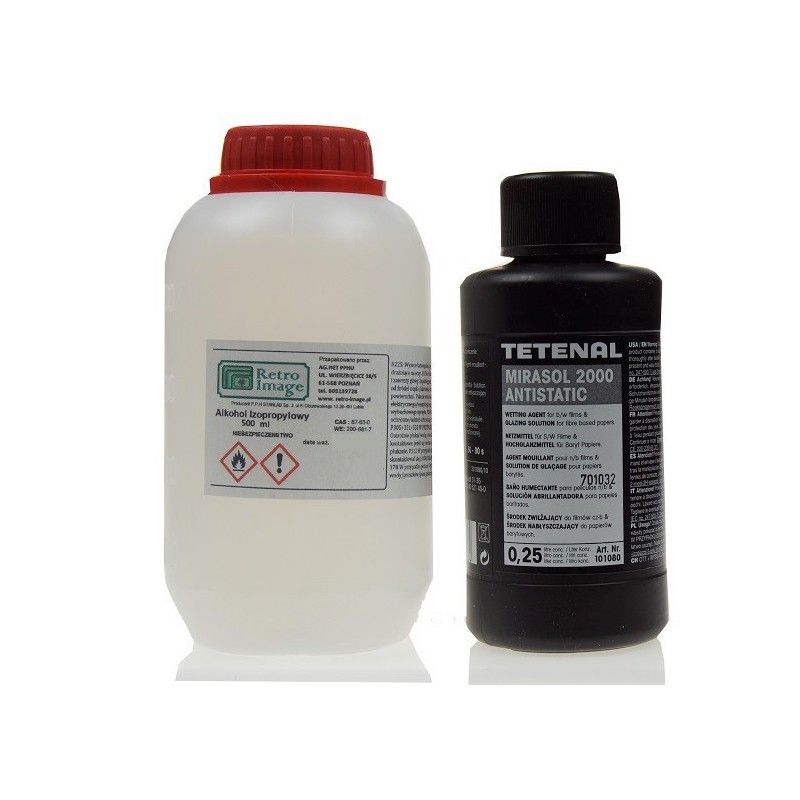 Zestaw alkohol izopropylowy IPA 500 ml + Tetenal Mirasol 250 ml do czyszczenia płyt winylowych  - 1