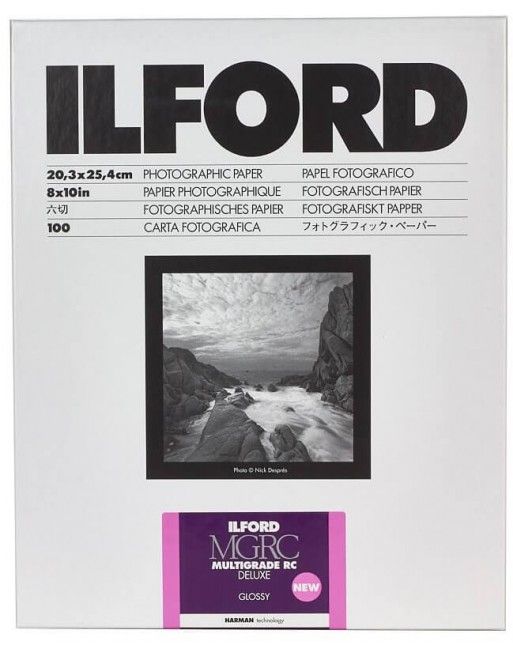 ILFORD DELUXE V MG 18x24/100 1M papier czarno-biały błyszczący Ilford - 1