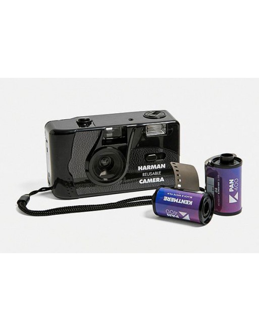 Harman Camera aparat z lampą wielokrotnego użytku + 2 filmy Kentmere Pan 400/36 Harman - 1